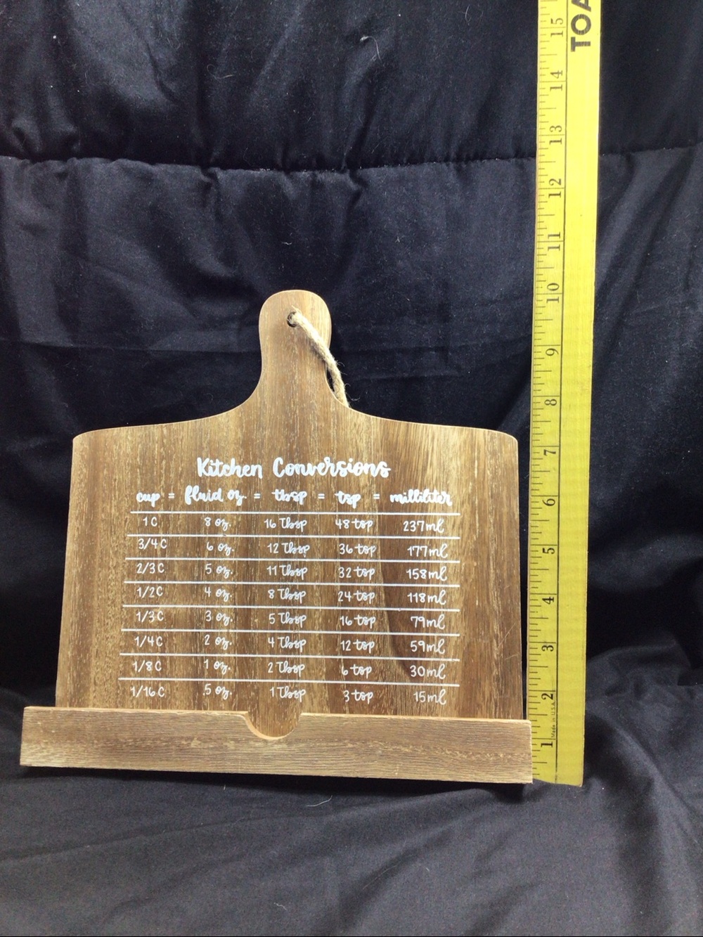 Cookbook/Tablet Stand with Kitchen Conversion Chart - Picture 3 of 4